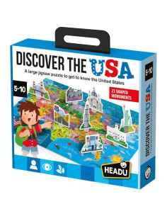 HE57946,Headu - Puzzle descoperiti Statele Unite ale Americii cu 25 de monumente 3D 2