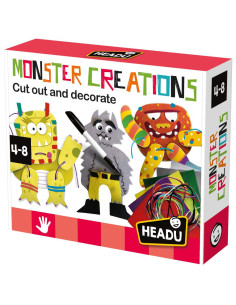 HE54235,Headu - Set de creatie monstri cu diferite tehnici creative 4-8 ani 2