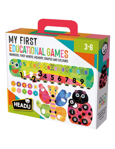HE57564,Headu - Ecoplay Primul meu joc Educational memoreaza formele, culorile, numerele si vocalele