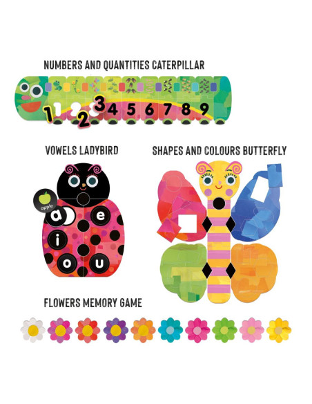 HE57564,Headu - Ecoplay Primul meu joc Educational memoreaza formele, culorile, numerele si vocalele