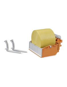 BR02353,Bruder - Accesorii pentru tractor Lada de incarcare furci si un balot rotund 2