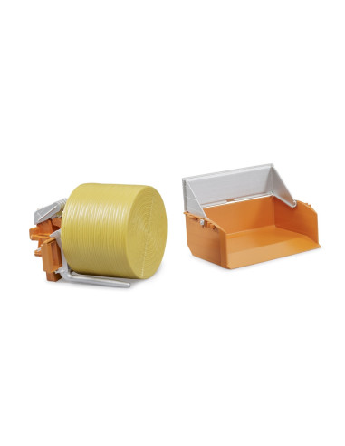 BR02353,Bruder - Accesorii pentru tractor Lada de incarcare furci si un balot rotund