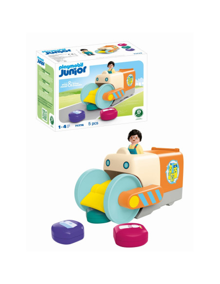 PM71774,Playmobil - Junior dezvoltare prin joaca Vehicul de colectare a gunoiului