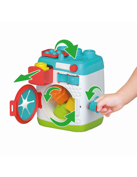 CL17582,Clementoni - Jucarie educationala Soft Clemmy masina de spalat pentru dezvoltarea senzoriala si motorie a copiilor