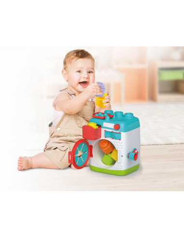 CL17582,Clementoni - Jucarie educationala Soft Clemmy masina de spalat pentru dezvoltarea senzoriala si motorie a copiilor