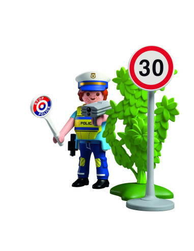 PM72029,Playmobil - Figurina politist cu radar