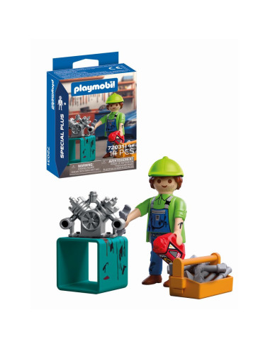 PM72031,Playmobil - Figurina mecanic cu accesorii
