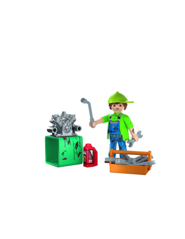 PM72031,Playmobil - Figurina mecanic cu accesorii