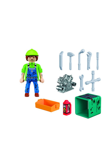 PM72031,Playmobil - Figurina mecanic cu accesorii