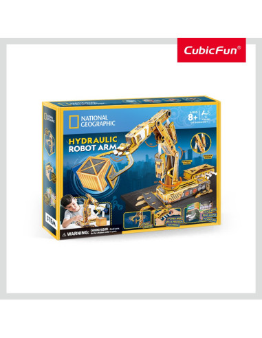 CUDS1092h,Cubic Fun - Puzzle 3D brat robotic hidraulic 185 piese