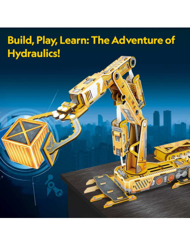 CUDS1092h,Cubic Fun - Puzzle 3D brat robotic hidraulic 185 piese