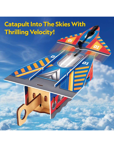 CUDS1115h,Cubic Fun - Puzzle 3D lansator de avioane 53 piese