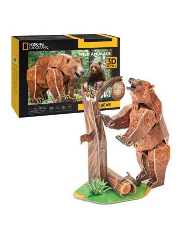 CUDS1096h,Cubic Fun - Puzzle 3D urs maro 88 piese