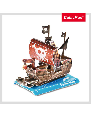 CUW3121h,Cubic Fun - Puzzle 3D nava pirati 22 piese
