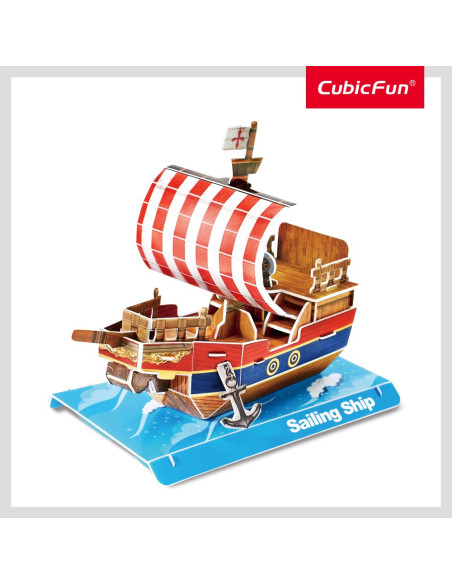 CUW3122h,Cubic Fun - Puzzle 3D nava cu panze 33 piese