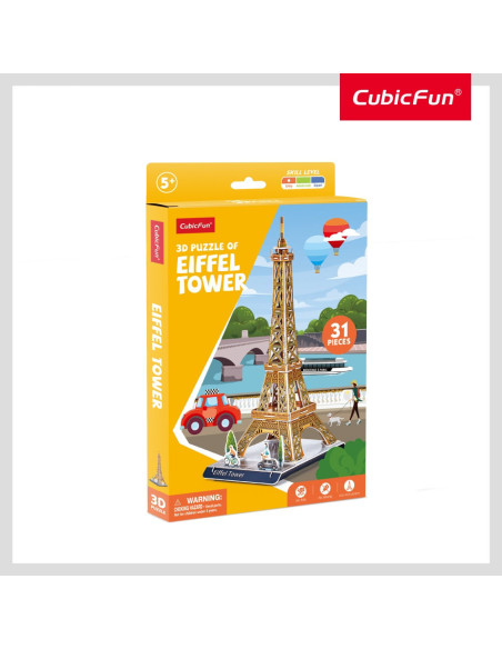 CUW3195,Cubic Fun - Puzzle 3D turnul Eiffel 31 piese