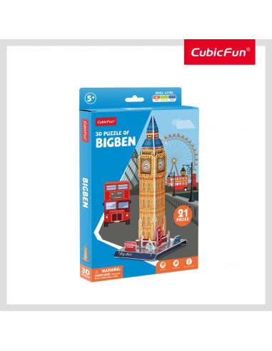 CUW3196,Cubic Fun - Puzzle 3D Big Ben 21 piese