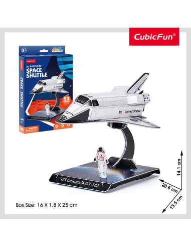 CUW3197,Cubic Fun - Puzzle 3D naveta spatiala 23 piese