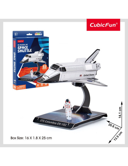 CUW3197,Cubic Fun - Puzzle 3D naveta spatiala 23 piese