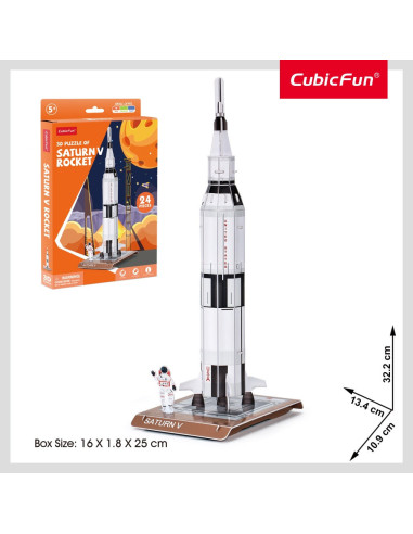 CUW3198,Cubic Fun - Puzzle 3D Saturn V 24 piese