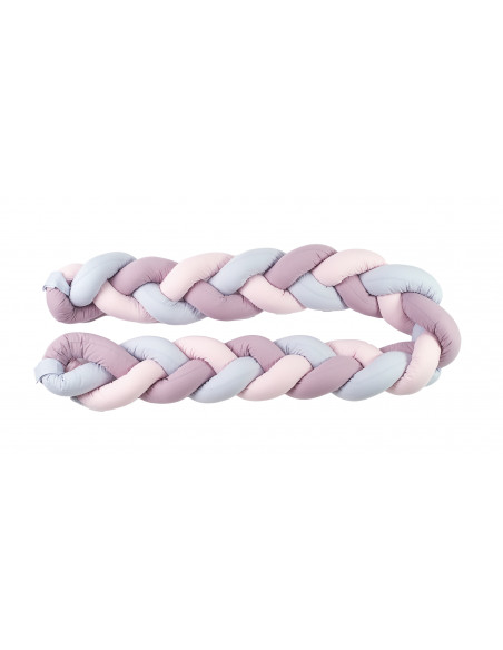 Protectie laterala patut bebe, Bumper impletit, Inchidere
