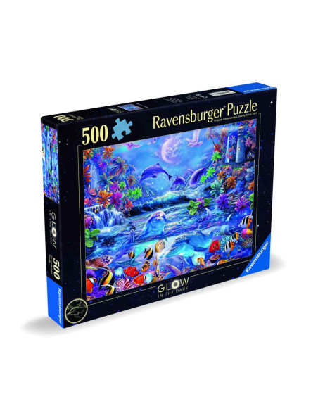 RVSPA00478,Ravensburger - Puzzle animale marine 500 piese straluceste in intuneric design nou