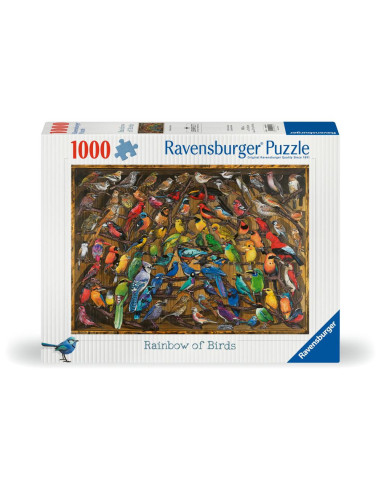 RVSPA00281,Ravensburger - Puzzle curcubeu de pasari 1000 piese design nou