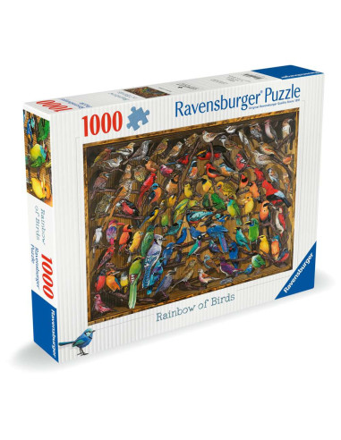 RVSPA00281,Ravensburger - Puzzle curcubeu de pasari 1000 piese design nou