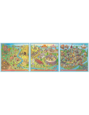 RVSPC04005,Ravensburger - Puzzle Up istorie 3 puzzle 100 121 144 piese