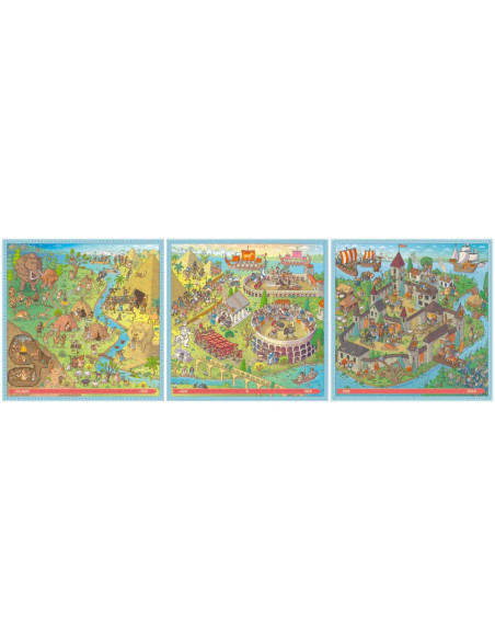 RVSPC04005,Ravensburger - Puzzle Up istorie 3 puzzle 100 121 144 piese