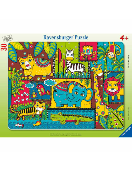 RVSPC04152,Ravensburger - Puzzle tip rama amestec vesel de animale 30 piese