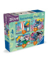 RVSPC04106,Ravensburger - Puzzle Disney Stitch 4 buc in cutie 12 16 20 24 piese