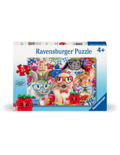 RVSPC04063,Ravensburger - Puzzle iepurasi si fructe de padure 35 piese