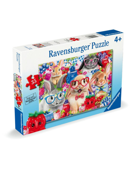 RVSPC04063,Ravensburger - Puzzle iepurasi si fructe de padure 35 piese