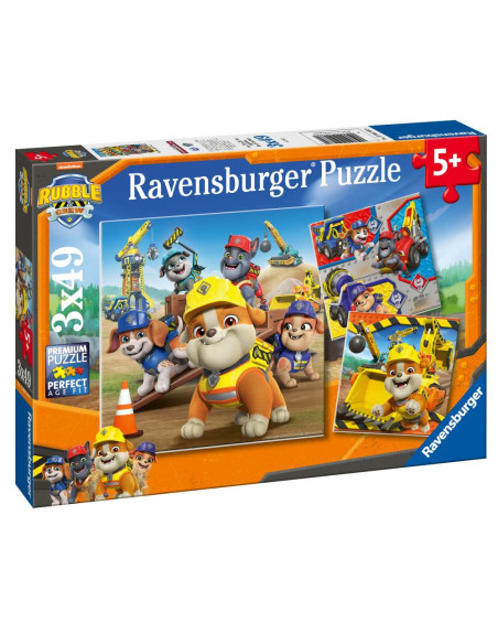 RVSPC04168,Ravensburger - Puzzle Rubble si echipa lui 3x49 piese
