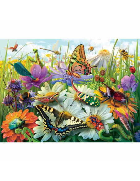 RVSPC04049,Ravensburger - Puzzle lumea minunata a insectelor 100 piese XXL
