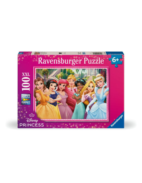 RVSPC04116,Ravensburger - Puzzle viata de basm a printeselor Disney 100 piese XXL