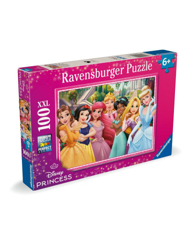 RVSPC04116,Ravensburger - Puzzle viata de basm a printeselor Disney 100 piese XXL