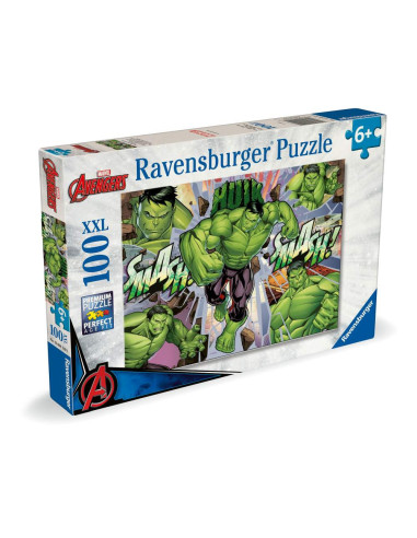 RVSPC04119,Ravensburger - Puzzle Marvel Hulk 100 piese XXL
