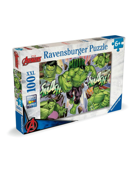RVSPC04119,Ravensburger - Puzzle Marvel Hulk 100 piese XXL