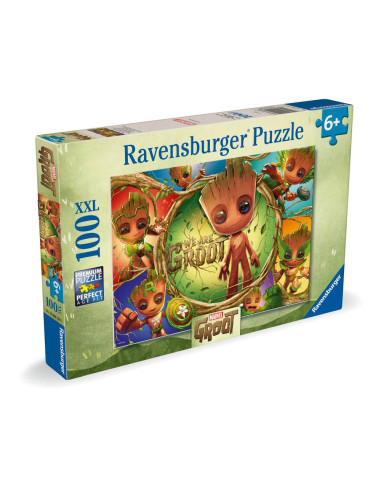 RVSPC04128,Ravensburger - Puzzle Marvel Groot 100 piese XXL