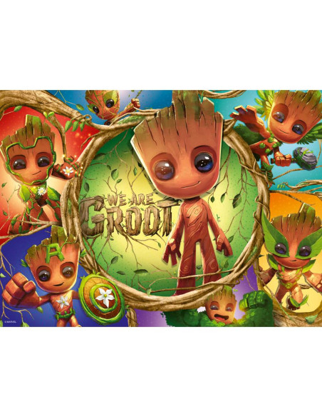RVSPC04128,Ravensburger - Puzzle Marvel Groot 100 piese XXL
