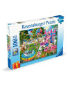RVSPC04161,Ravensburger - Puzzle petrecere aniversara cu animalute 100 piese XXL