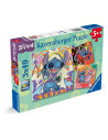 RVSPC01070,Ravensburger - Puzzle Disney Stitch in ritmul muzicii 3x49 piese