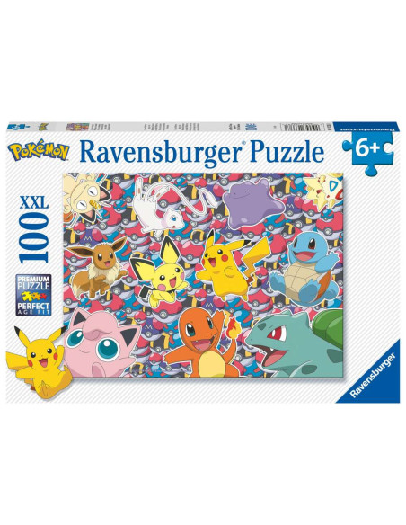 RVSPC13338,Ravensburger - Puzzle Pokemon gata de lupta 100 piese XXL