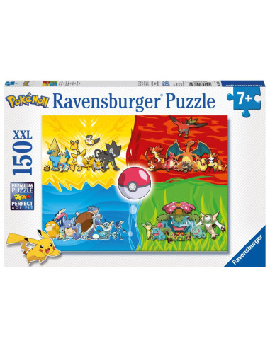 RVSPC10035,Ravensburger - Puzzle diferite tipuri de Pokemoni 150 piese XXL