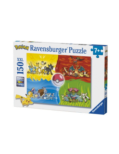RVSPC10035,Ravensburger - Puzzle diferite tipuri de Pokemoni 150 piese XXL