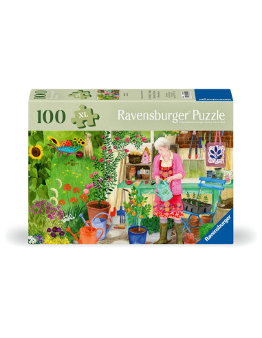 RVSPA01362,Ravensburger - Puzzle pentru varstnici gradinarit cu sablon de imagine si suport din carton 100 piese mari XL