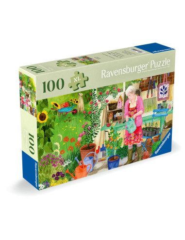 RVSPA01362,Ravensburger - Puzzle pentru varstnici gradinarit cu sablon de imagine si suport din carton 100 piese mari XL