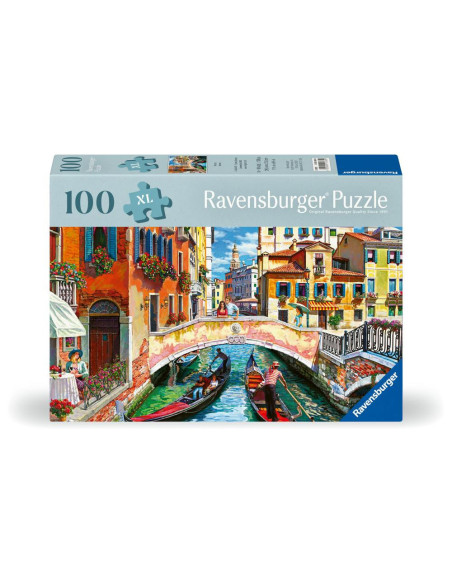RVSPA01365,Ravensburger - Puzzle pentru varstnici Venetia cu sablon de imagine si suport din carton 100 piese mari XL
